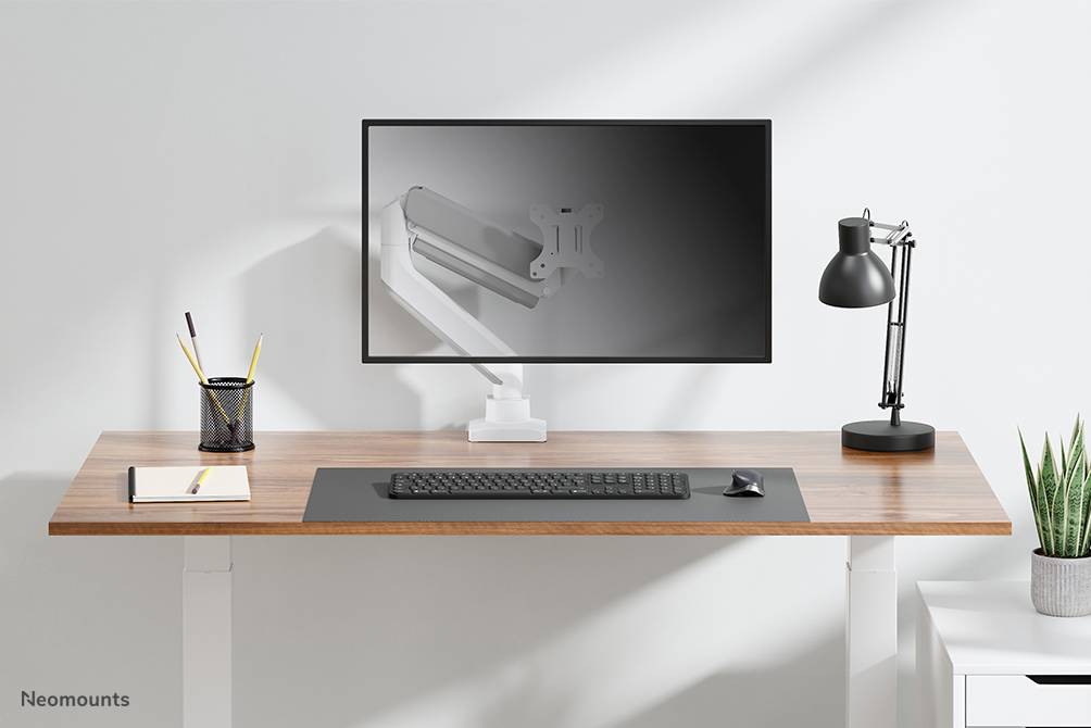 Neomounts DS70-450WH1 Braccio per monitor 17-42" - molla a gas - Topfix - 180°-stop